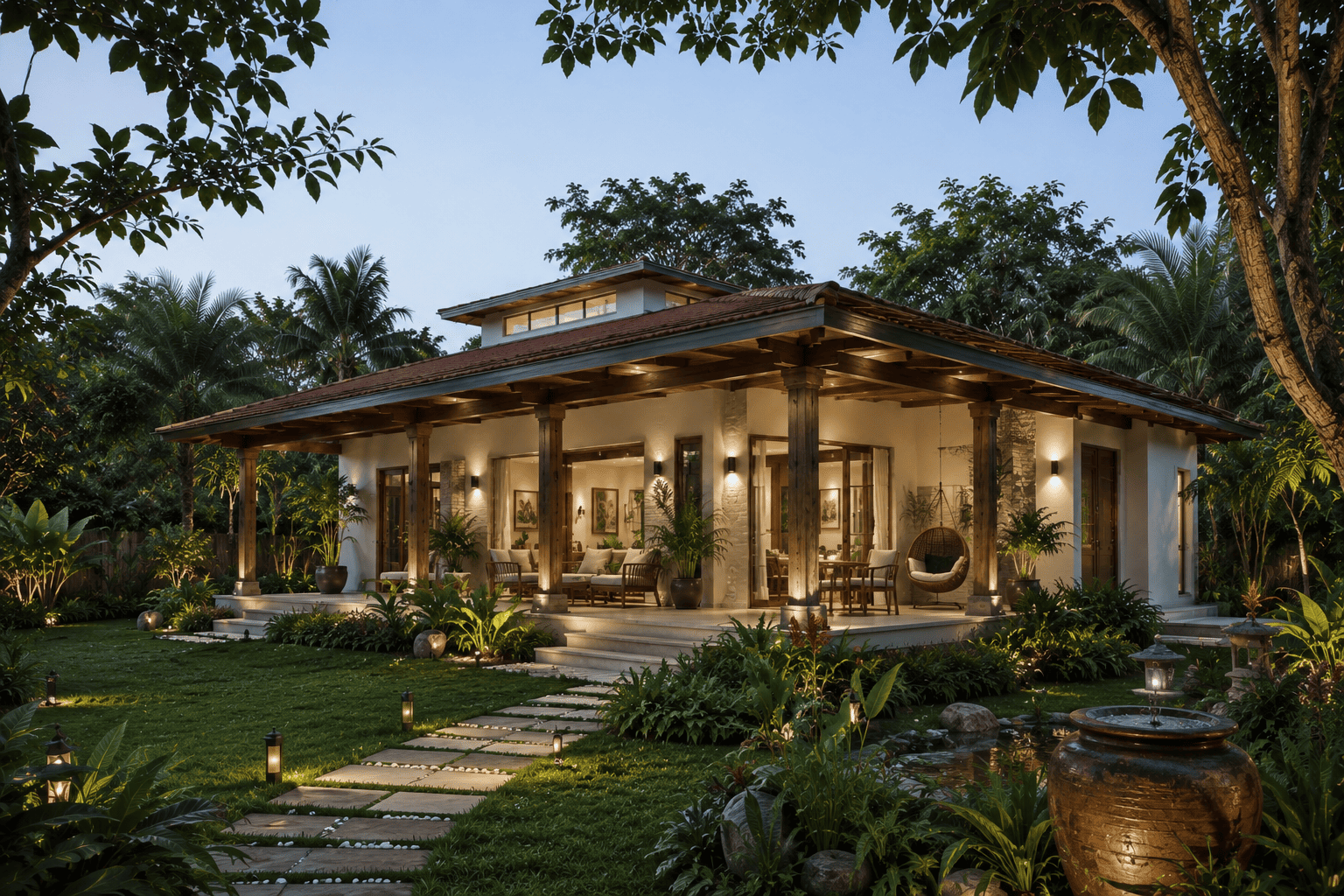 Estate & Resort Farmhouse Design by AMR BuildScape